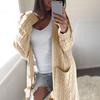 Women Casual Knitted Long Sleeve Cardigan Sweater Coat with Pockets Fashion Outerwear
