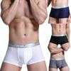Мужское дышащее сетчатое нижнее белье из ледяного шелка, трусы-боксеры без следов, тонкие сексуальные брюки-боксеры