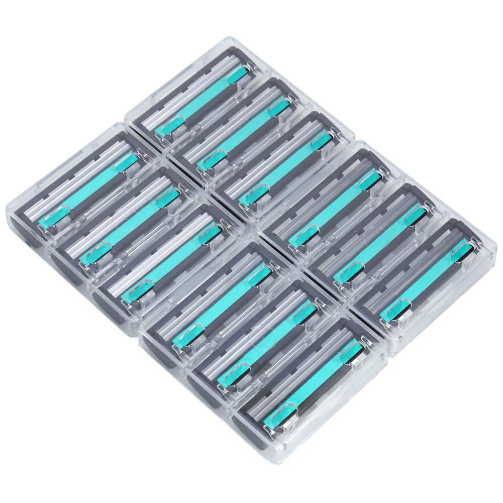 12Pcs/lot Metal Men's Shaving Razor Blades 2 Layer Safety Shaver Body Hair Trimmer Blades
