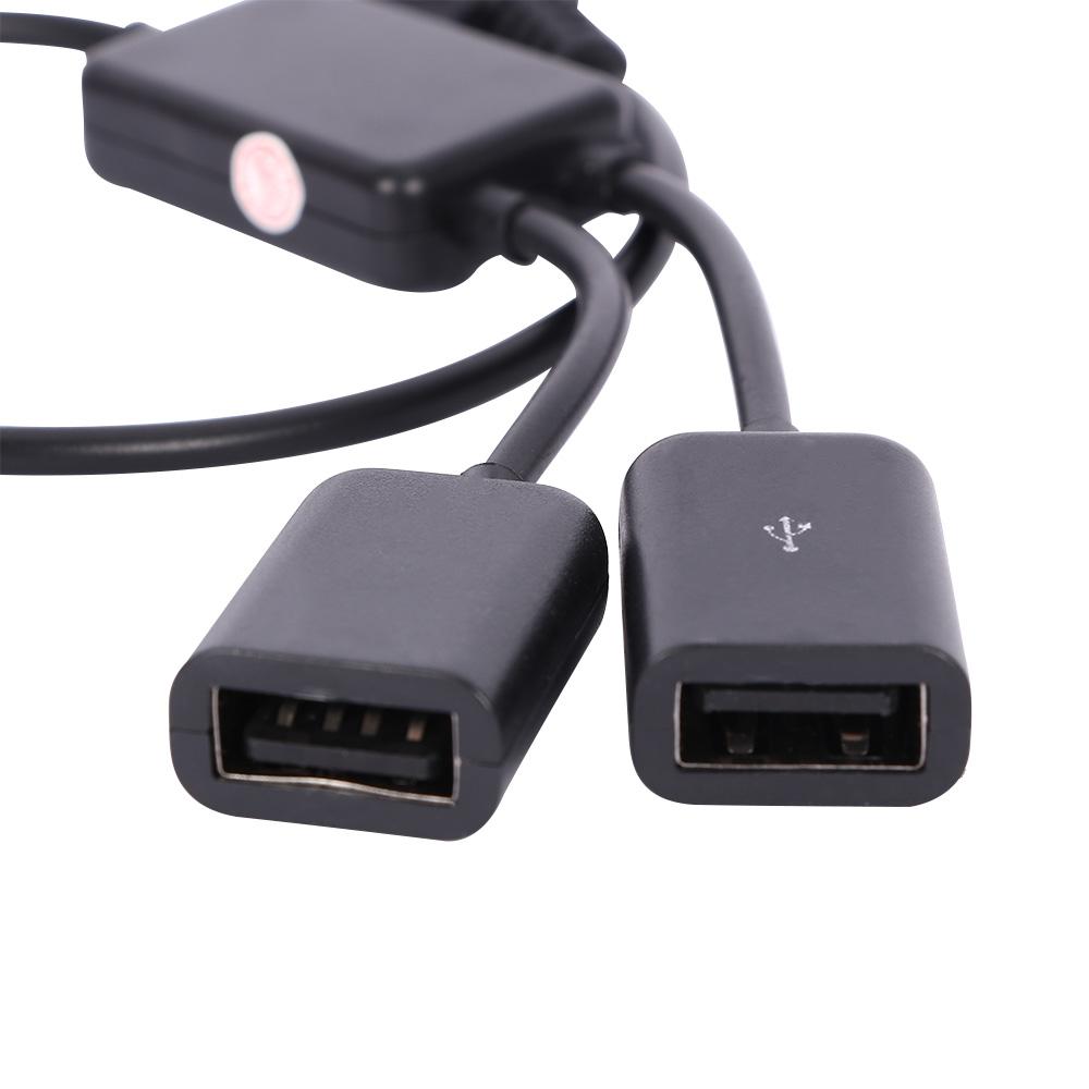 1pc 2 In 1 To Dual USB Female USB Converter Extension Splitter Hubs Male To USB Female OTG Adapter