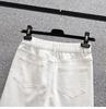 Ladies' Trousers Summer Big Yards Elastic Hole Denim Shorts High Waist Thin Loose Wide Leg Five-minute Trousers
