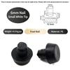 50Pcs M5/M5.8/M6 Glass Top Table Furniture Embedded Bumper with Stem Black/Transparent Rubber Grippers Table Spacers