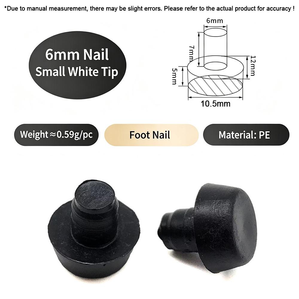 50Pcs M5/M5.8/M6 Glass Top Table Furniture Embedded Bumper with Stem Black/Transparent Rubber Grippers Table Spacers