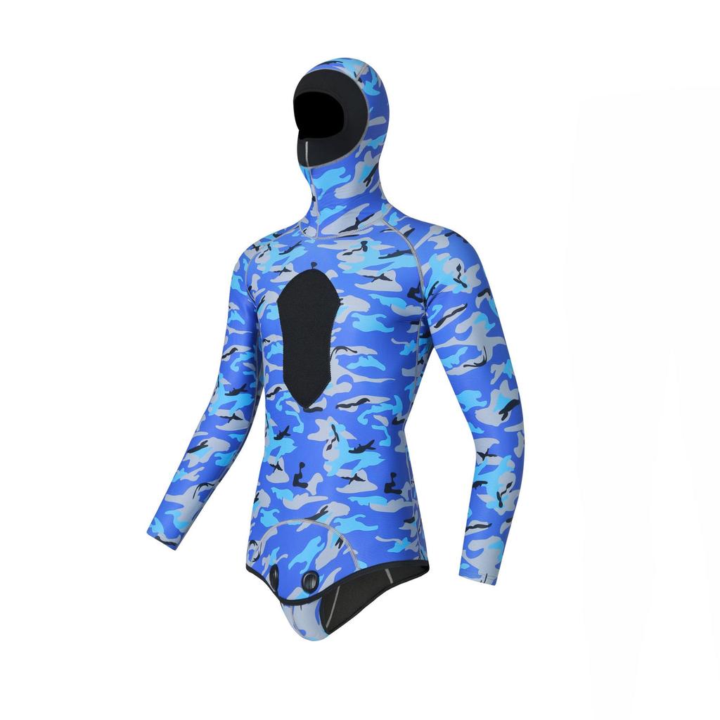 «Гидрокостюм с длинным рукавом 3 мм — теплый, эластичный и устойчивый к медузам для подводного плавания, серфинга и рыбалки»
