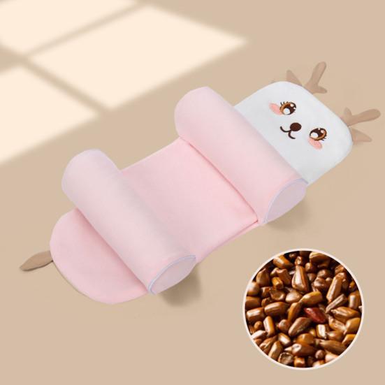 Хлопковая подушка для поддержки ребенка Регулируемая подушка для головы младенца для новорожденных 0-12 месяцев Эргономичный дизайн Подушка для детской кроватки