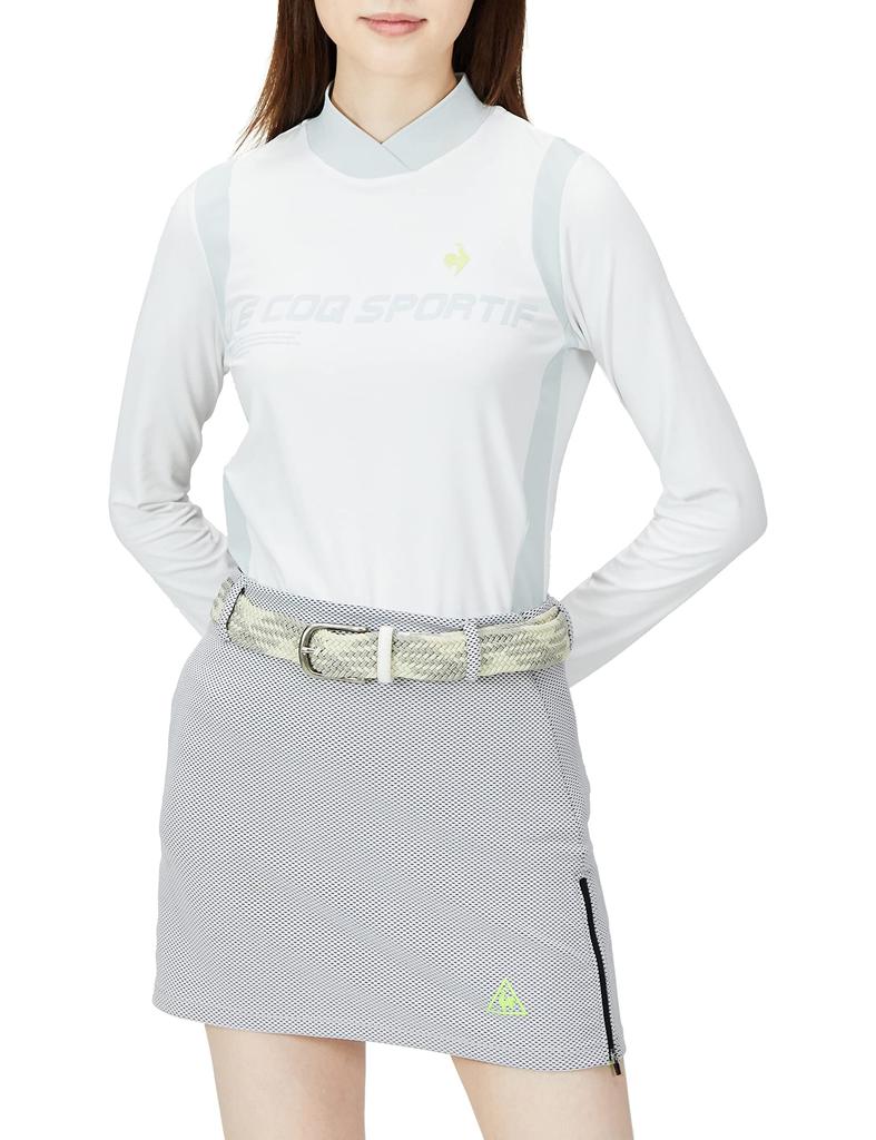Le Coq Sportif Golf 2022 RIJOUME Golf Long Sleeve High UPF WH00 Size Fall/Winter Model Shirt, Neck, Moisture-Wicking, Quick-Drying, Stretch, 50, ECO,