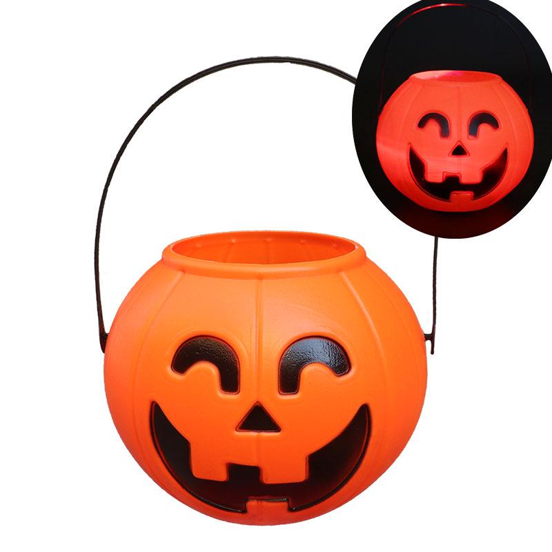 Хэллоуин Красочный Музыкальный Фонарь-Тыква и Конфетница с Управлением Звуком