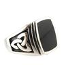 Designer Ring 'Thorgal' Black Silver - 17x14 Mm