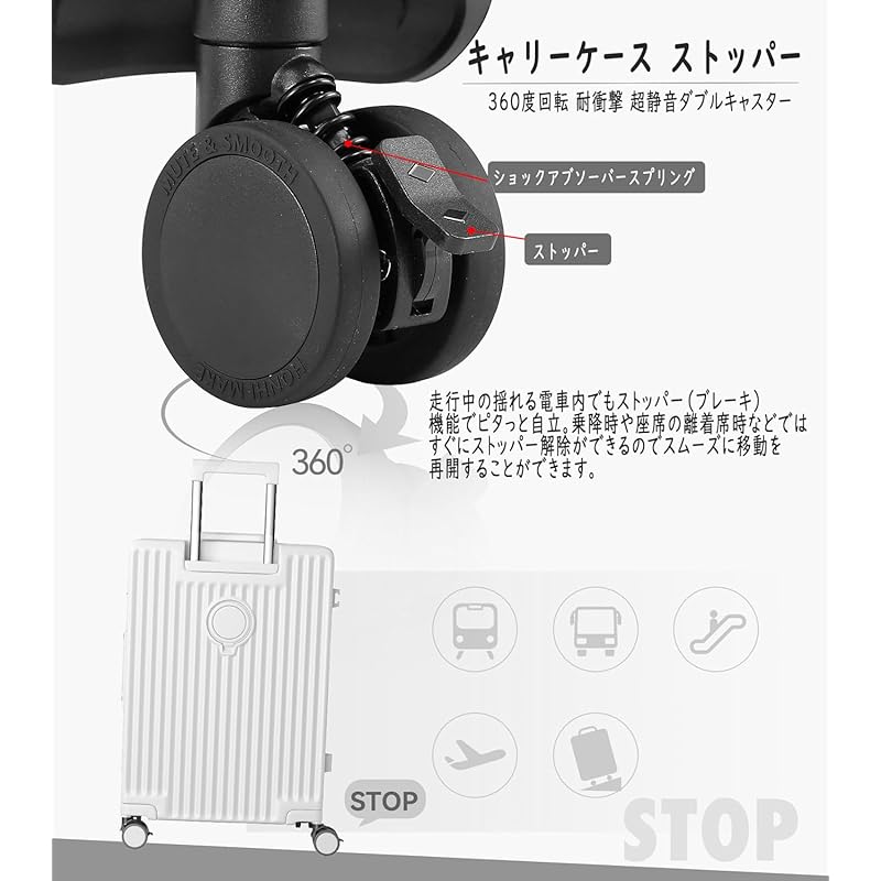 [lanbao] Aluminum Frame Suitcase Multifunctional Front Open Carry Case With Stopper Carry-on Carry Bag Mobile Stand With USB Port with Cup Holder