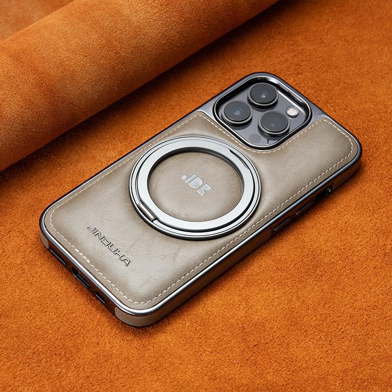 Подходит для чехла для телефона Apple 15promax, вращающаяся подставка, магнитное притяжение, iPhone14, полная защита 13, противоударный кожаный чехол
