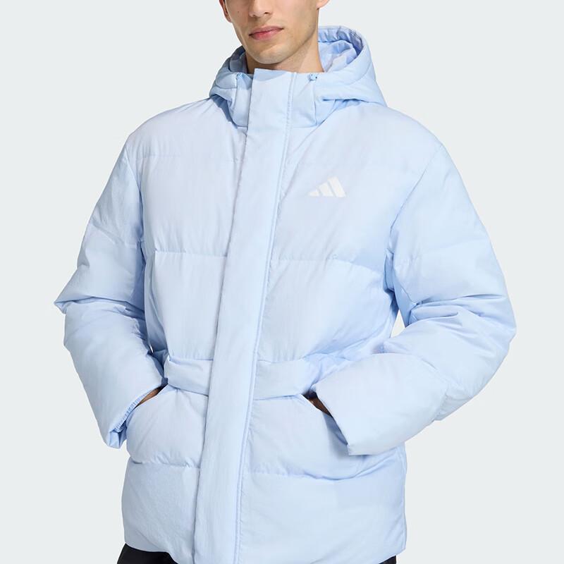 Adidas Water-Resistant Zipper Sports Warm Hooded Long Sleeve Down Jacket Unisex Jacket KS6486