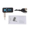 X6 A2DP EDR Handfree Car Kit Bluetooth 4.1 Receiver 3.5mm AUX Car Stereo Audio Music with Microphone Wireless Adapter TF