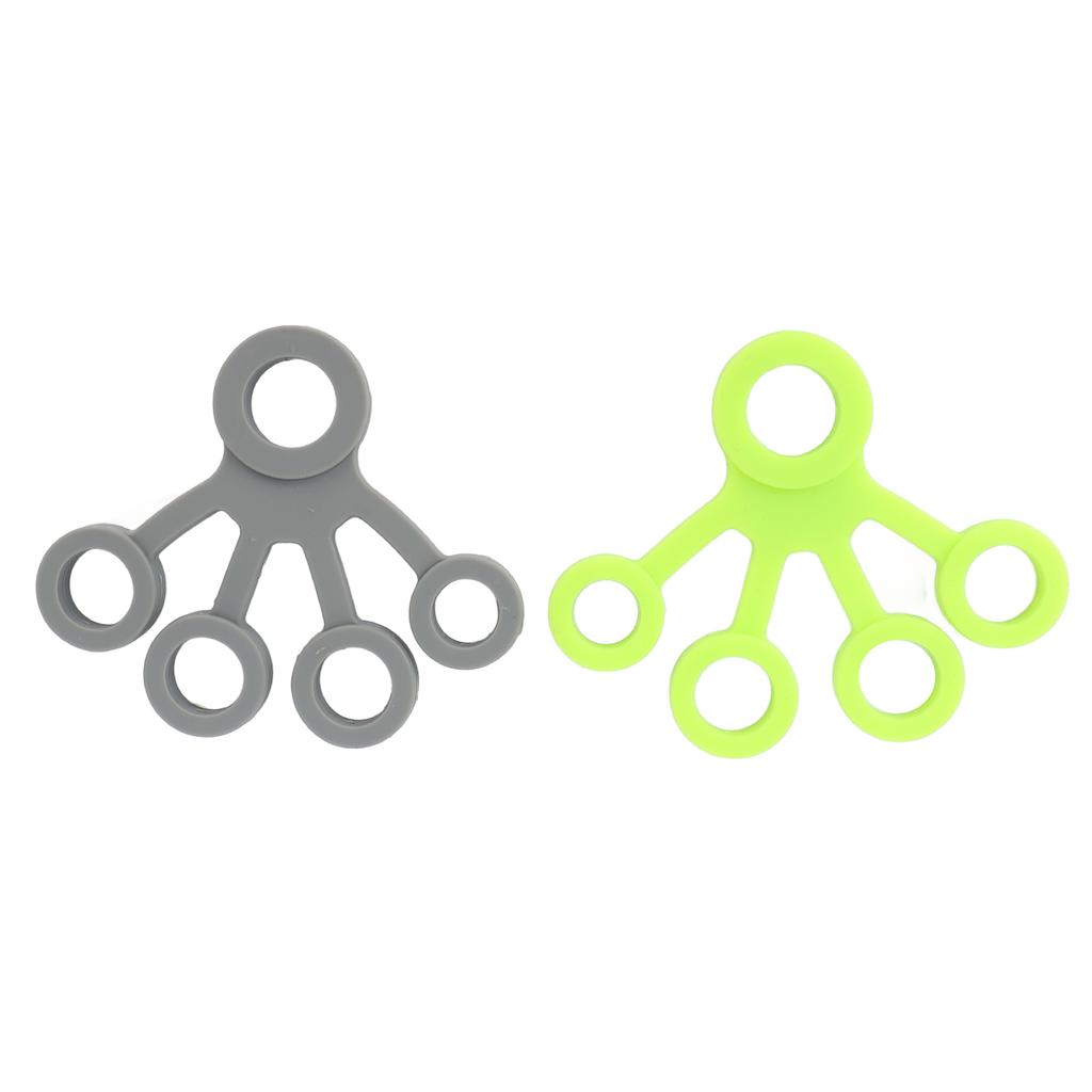 2pcs Portable Silicone Finger Stretcher High Elasticity Five Fingers Stretch Band for Guitarist