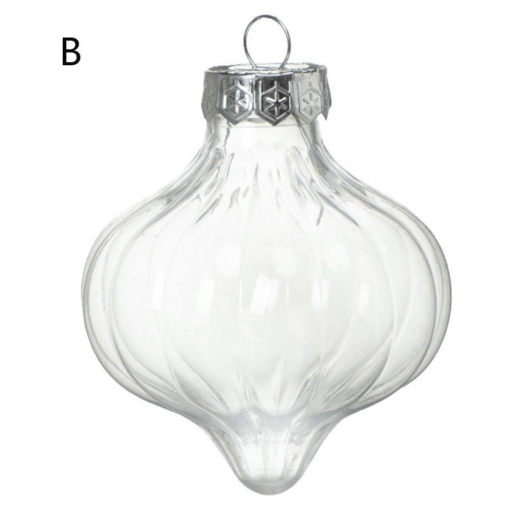 DIY Gifts Xmas Ornaments Plastic Christmas Tree Decoration Transparent Balls Fillable Candy Box