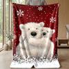 Polar Bears in Snow Theme blanket Lightweight Warm Flannel Blanket Decorative Throw Blanket for Home Decoration
