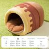 Winter Indoor Warm Plush Cat Bed with Reindeer Appearance Hide and Seek Cat Tunnel Play and Sleep Integrated Cat House Pet Nest