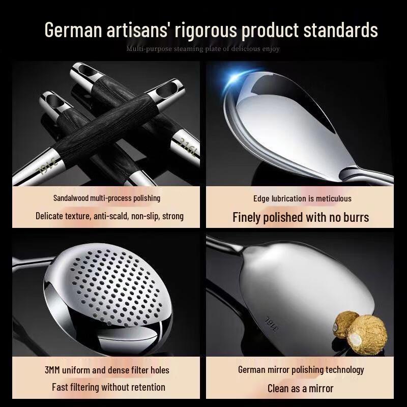 HUIHUADU 316 Stainless Steel Kitchen Utensil Set