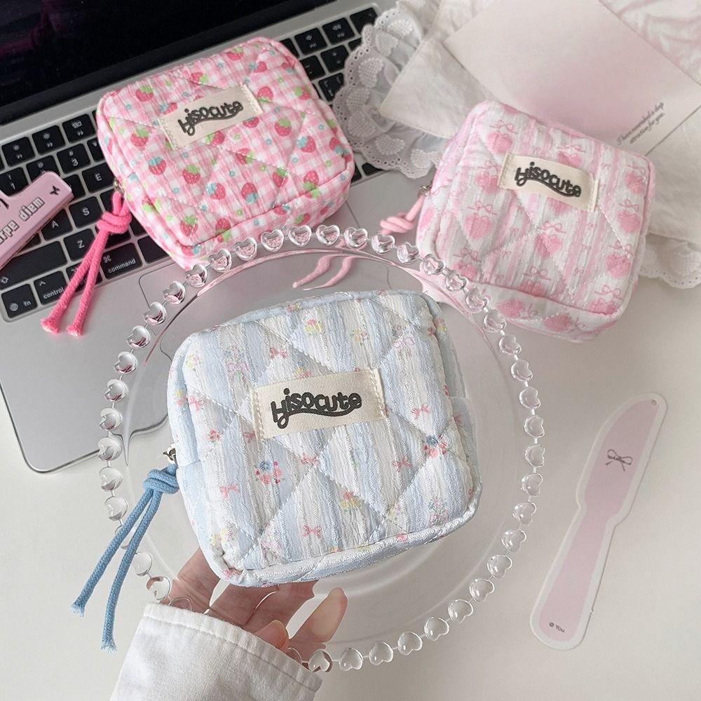 Pencil Case Cloth Toiletry Bag Pen Bag Jewelry Organizer Sanitary Napkin Storage