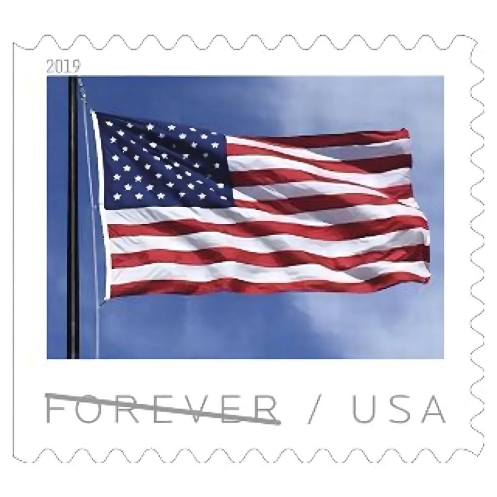 100 Pieces U.S. Flag Forever Stamps U.S. Flag Stamps2019