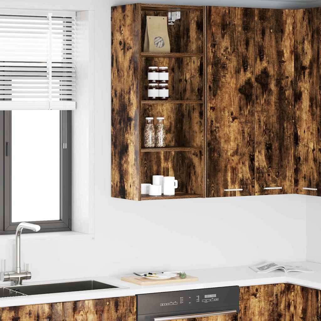 Hanging Cabinet Smoked Oak 40 x 29.5 x 100 cm Wood Based Material