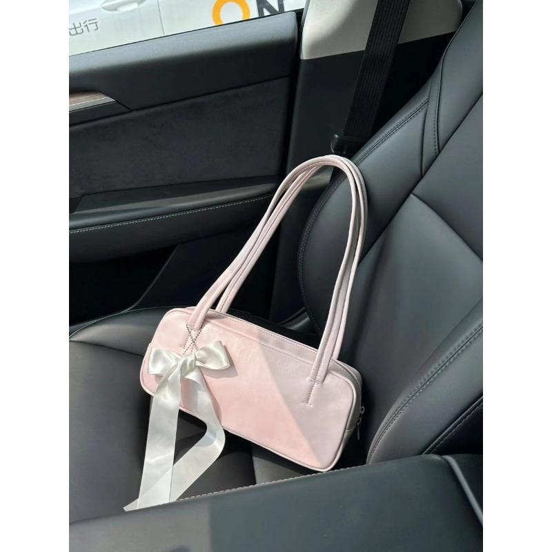 Модная сумка-подушка через плечо с бантом, повседневная сумка-подушка, роскошная сумка-багет