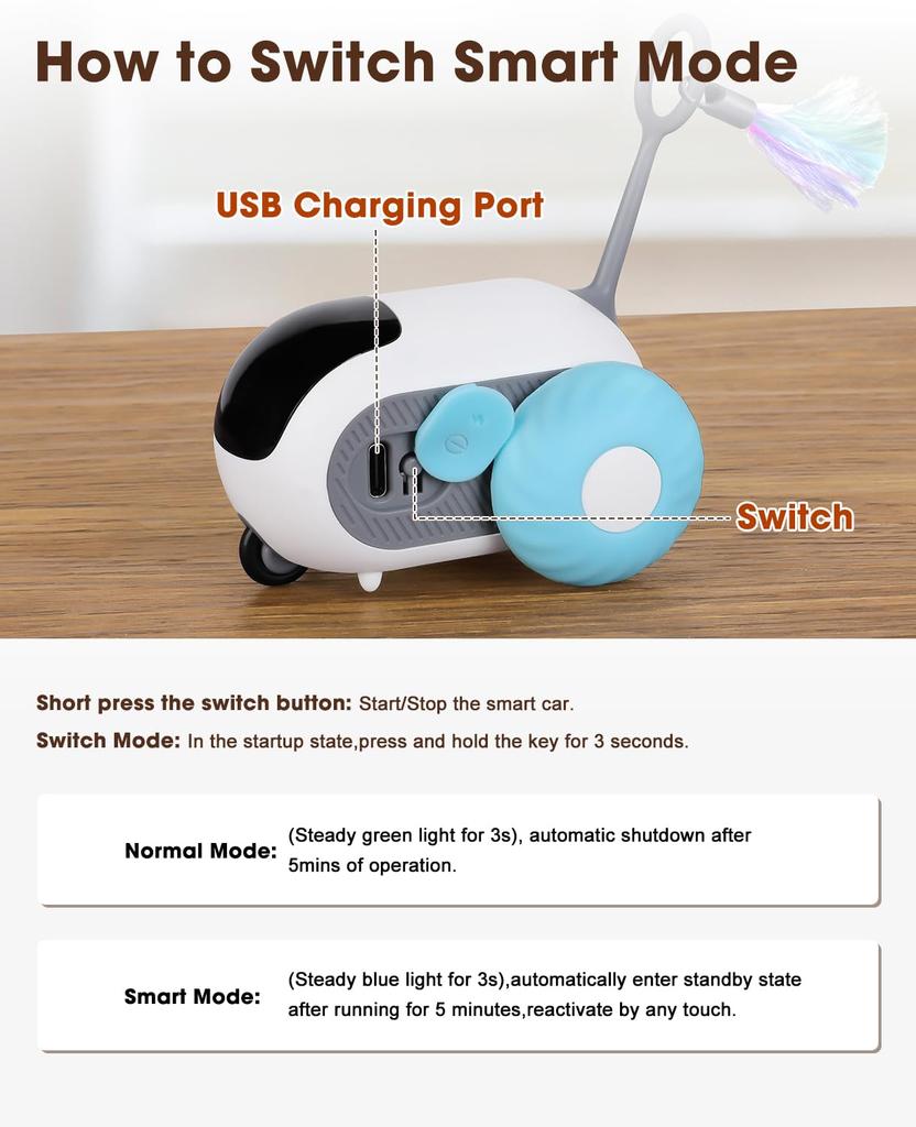 Домашние игрушки для кошек, интеллектуальные интерактивные игрушки для кошек с регулируемой скоростью, пульты дистанционного управления и автоматические спортивные игрушки для кошек с USB-аккумулятором для скучающих домашних котят