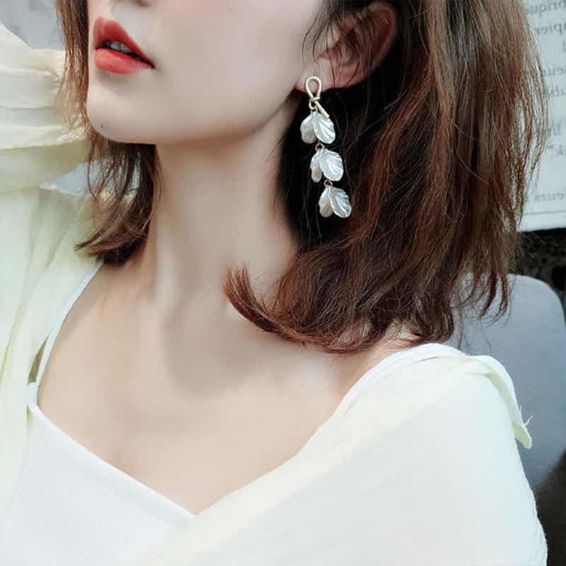 Ретро простые и элегантные серьги из ракушек и жемчуга модные женские серьги квадратные гвоздики лучший шлюз