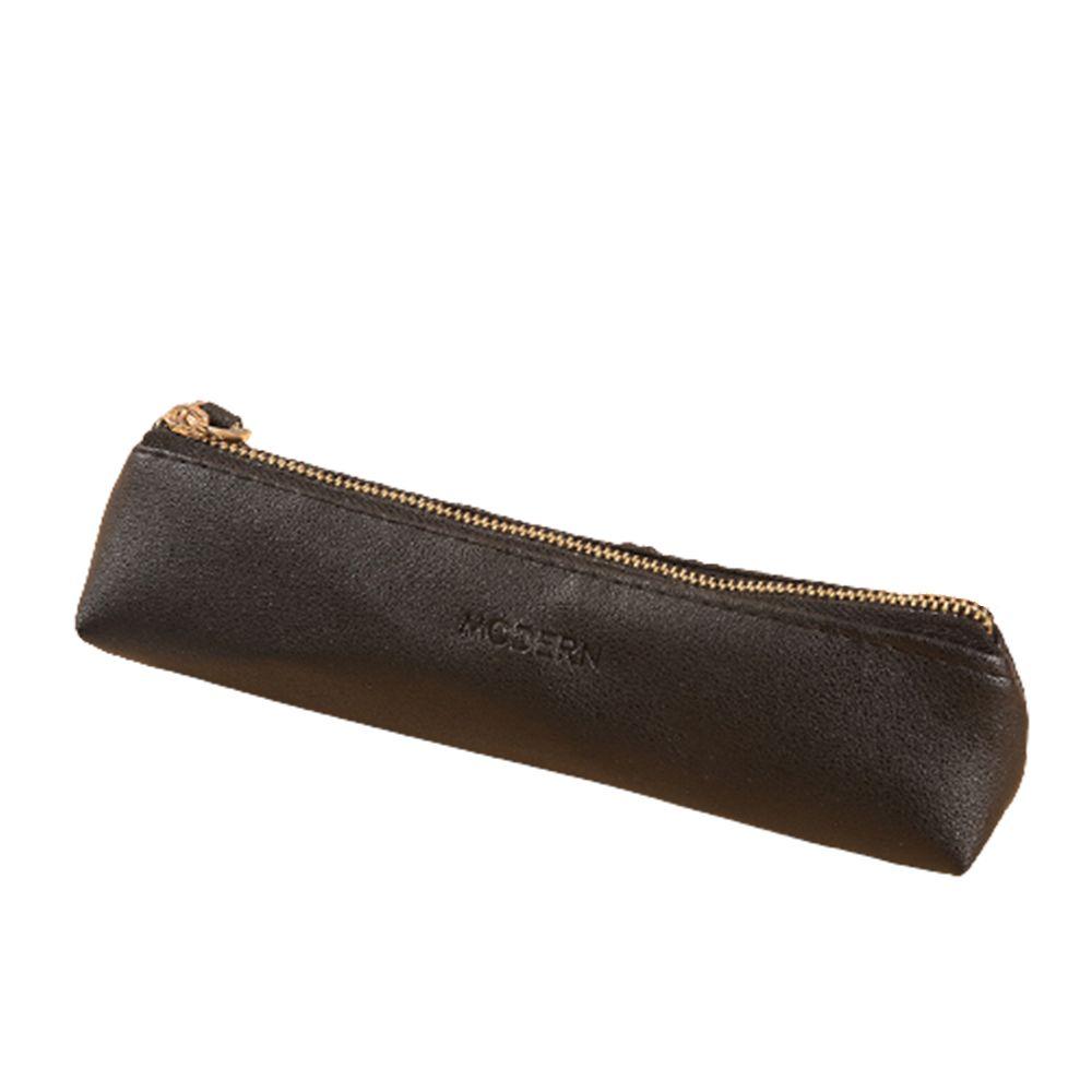 Простая сумка для хранения школьных принадлежностей из искусственной кожи, сумка для карандашей и ручек