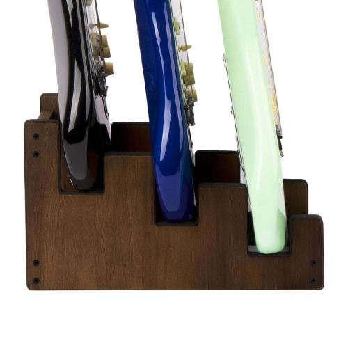 Multi-purpose Guitar Stand with 3-piece Storage, Wooden Floor-mounted Guitar Rack, Instrument Stand, and Guitar Holder for Studio, Home, and Stage Use