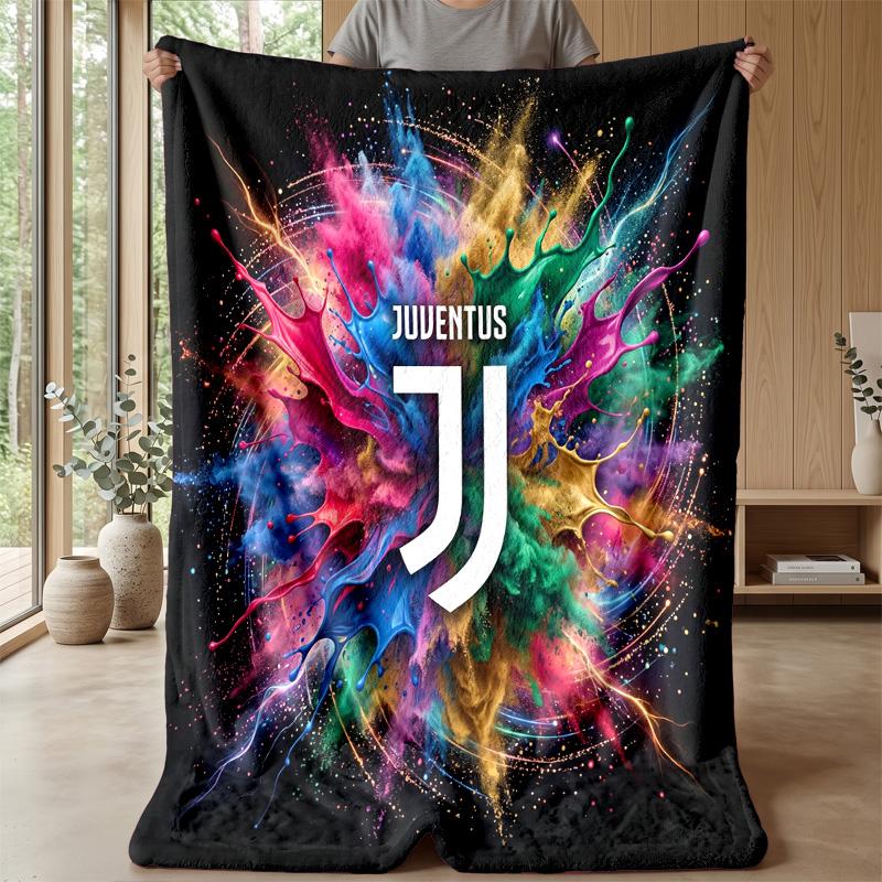 Juventus FC Theme blanket Soft Flannel Blanket Plush Throw Blanket Cozy Sofa Bed Blanket for Home Decor