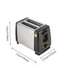 Тостер из нержавеющей стали на 2 ломтика с расширенным слотом, машина для завтрака, сэндвич