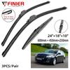 3PCS Wiper Blades For Chevrolet Cruze Estate Wagon J300 2012-2015 24" 18" 10" Fit Front Windshield Windscreen Window Brushes Cutter Accessories