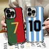 Чехол для телефона с покрытием Football Номер 7 10 19 Для Iphone 16 17 Pro Max Air 16E 14 15 Plus 12 13 Mini Противоударный Чехол с Airbag