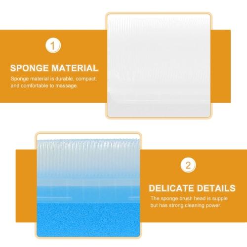 Healeved 2-Piece Baby Sensory Brush, Sponge Brush for Baby Bath, Tactile Stimulation Brush, Compact and Portable Baby Brush