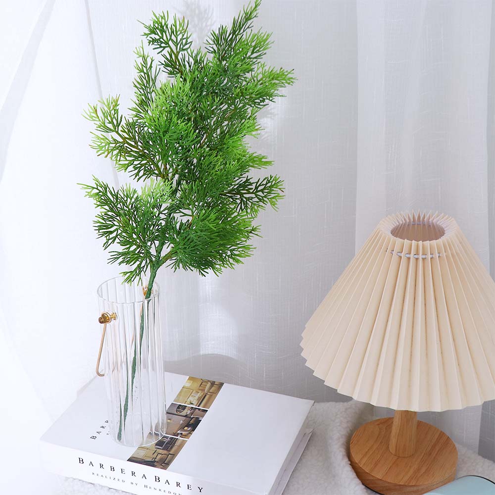 Accessories Home Decor Xmas Pines Cypress Leaf Artificial Plant Pine Needle Leaves Leaves Branch