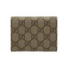 Gucci GG Marmont Double G Logo Snap Closure Canvas And Leather Card Holder Women Card Holder Gold Brown 658610-AABGY-8658