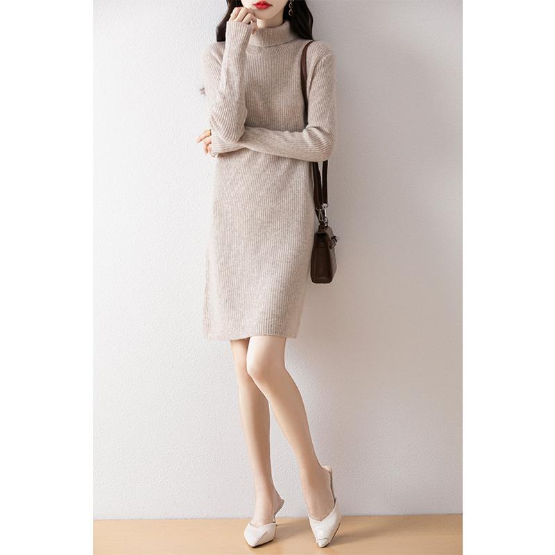 Женское кашемировое платье Qinghe кашемир 30% кашемир 70% шерсть осенне-зимняя кашемировая юбка мягкая и теплая