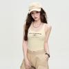 American retro slim fit sleeveless sexy heart machine slimming base 2026 summer women's vest top