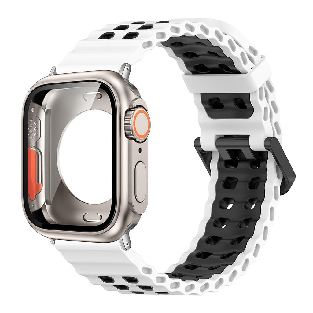 Силиконовый ремешок+Смена на Ultra Case Для Apple Watch 11 10 42/46мм Защитный чехол для iwatch Серии 9 8 7 6 se54 40/41/44/45мм