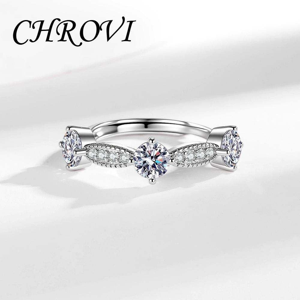 Fashion 925sterling Silver Hot-selling Full-diamond Straight Row Ring for Women - A Unique and Elegant Accessory for Your Hands.