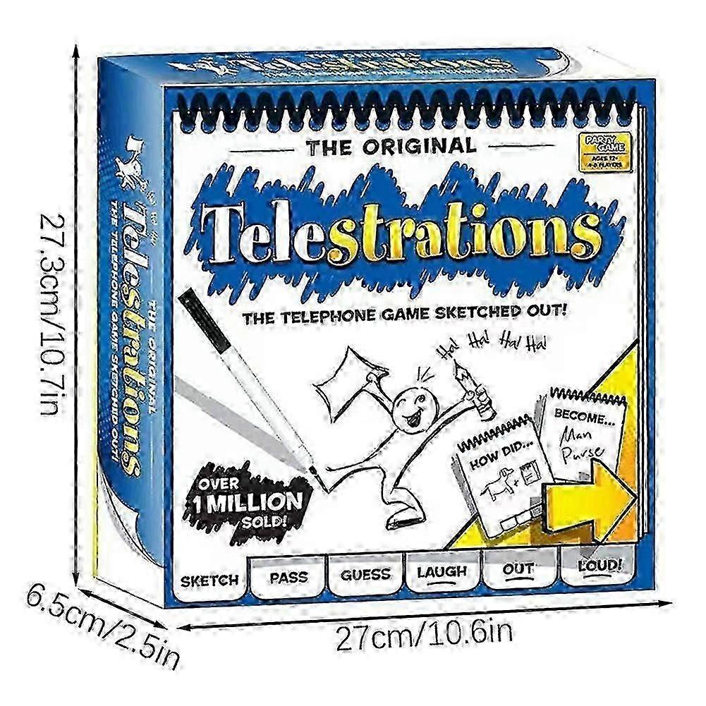 Telestrations Board Game - Hilarious Family Fun for Kids, Adults & Teens, Perfect for Game Night, Parties & Gatherings