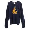 The Disney Store Mickey and Friends Pluto Long Sleeve Sweater M Navy Knit Women Used
