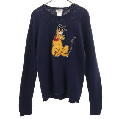 Свитер с длинным рукавом Mickey and Friends Pluto из Disney Store M Вязаный темно-синий Женский Б/У