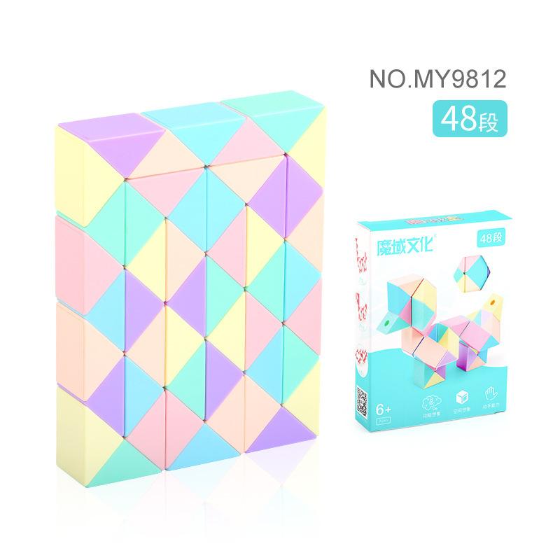 24/36/48/60/72 сегмента Волшебное правило кубики змеи Макарон Разнообразие цветов Складной стерео малыш