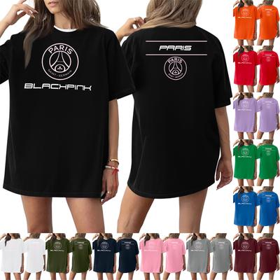 Женская футболка с круглым вырезом и короткими рукавами с принтом