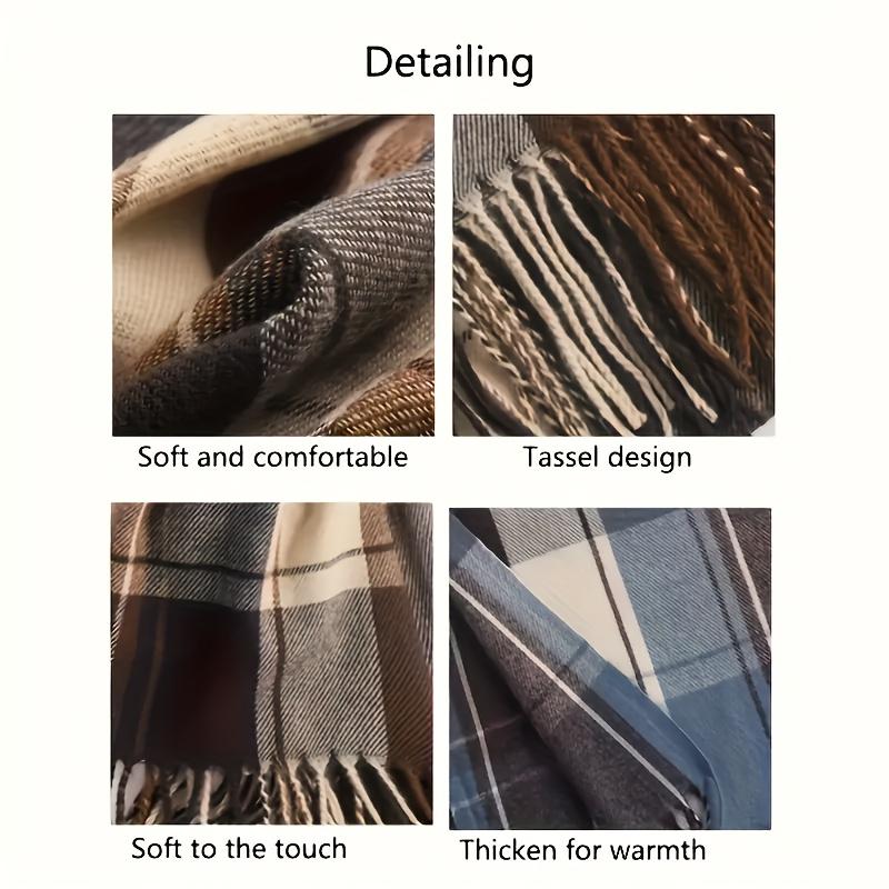 New Style Melard Scarf for Women, Suitable for Autumn And Winter, Korean Version, Versatile High-End Checkered Shawl, Couple'S Neck Warmer for Men