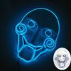 LED Light Up Chainsaw Crying Mask Carnival Halloween Dance Cosplay Jigsaw Killer Disguise Mask Glowing Movie Major Creepy Mask