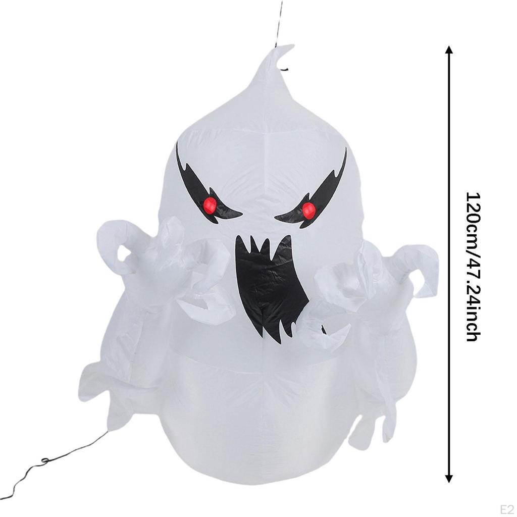 Halloween Inflatable Ghost Decoration Lighted Decorative Large Spooky Glowing Red Eyes Blowup