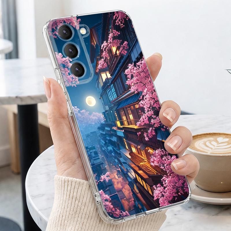 Чехол с принтом «Пляж и побережье» для Samsung A57 S26 Ultra A37 A17 A56 A36 A26 A16 A55 A35 A25 A15 A54 5G S21 FE S22 S23 S24 S25 Plus Прозрачный мягкий чехол из ТПУ