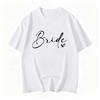 Team Bride Heart Evjf Hen Party Unisex Gropu Tshirt Girl Wedding Female Tops Tee Camisetas Mujer Female Pink White Clothes